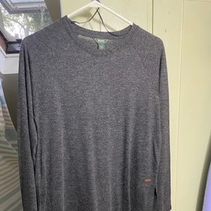 Roots women’s charcoal gray longsleeve shirt.